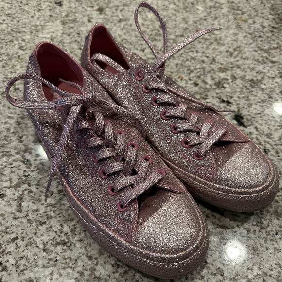 Converse Women's Sparkling Pink Sneakers - Picture 4 of 4